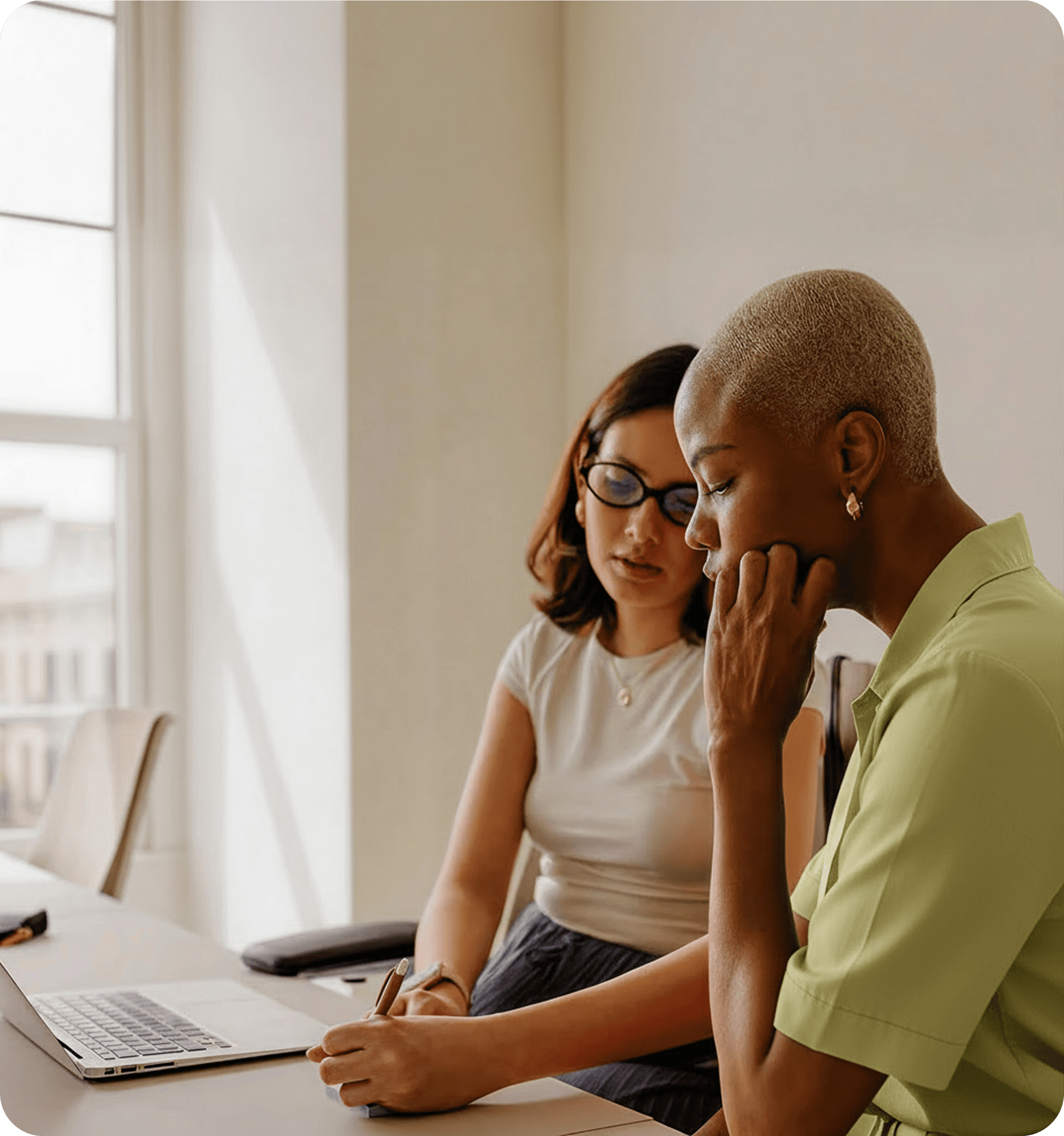 Counselor meeting with a student
